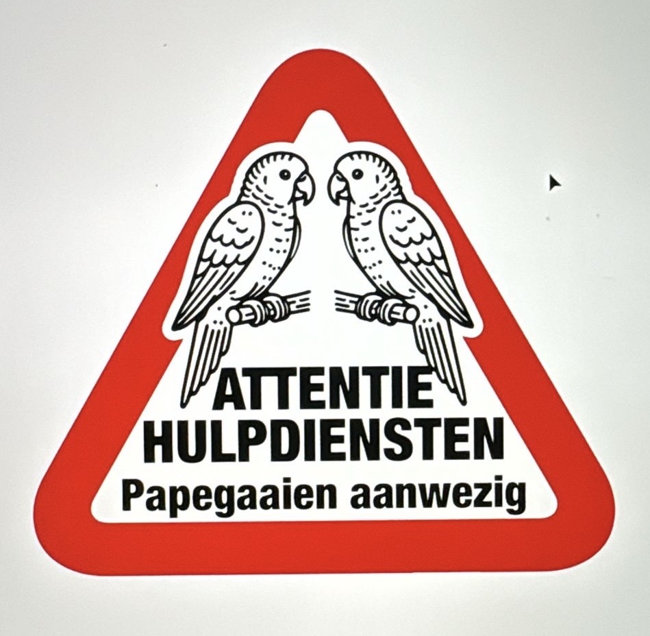 Calamiteiten sticker Papegaaien