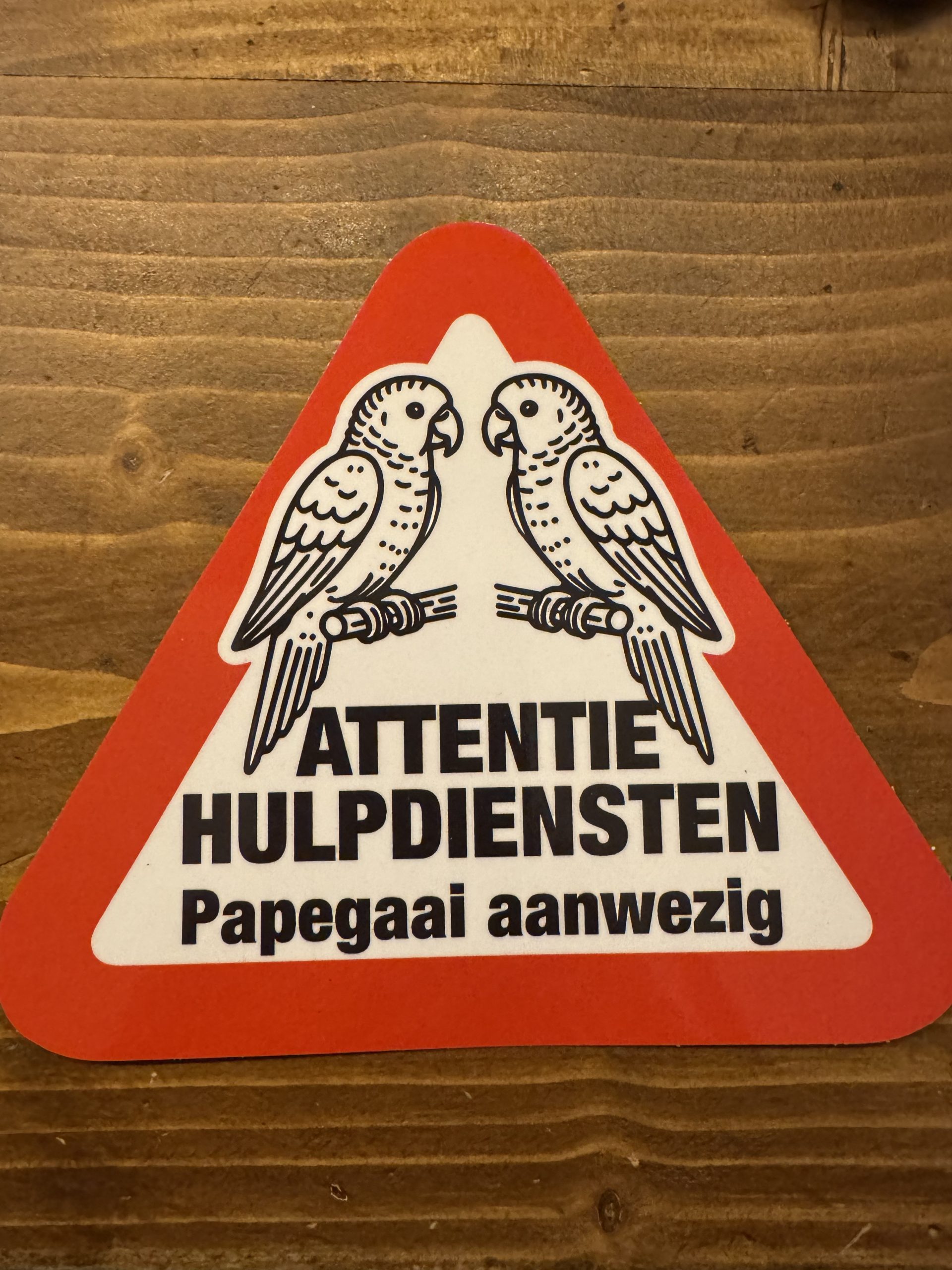 Calamiteiten sticker Papegaai